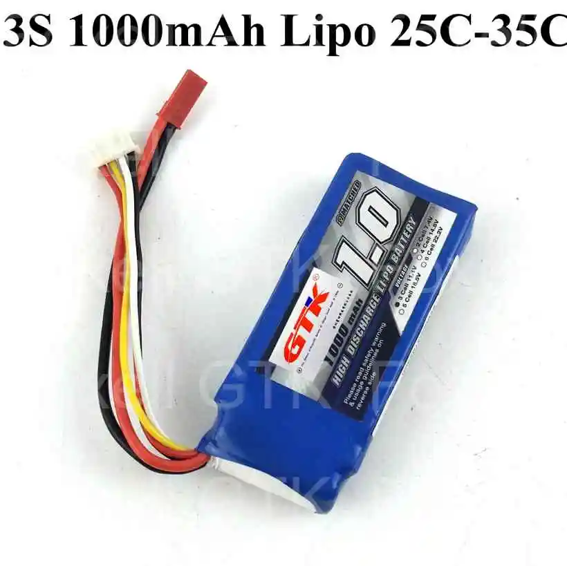 GTK lipo 3 s 1000 mah 25C 11,1 v батарейный блок li-po 35c JST штекер для RC Plane FPV, вертолет-Дрон для автомобиля лодка Дрон Квадрокоптер комплект