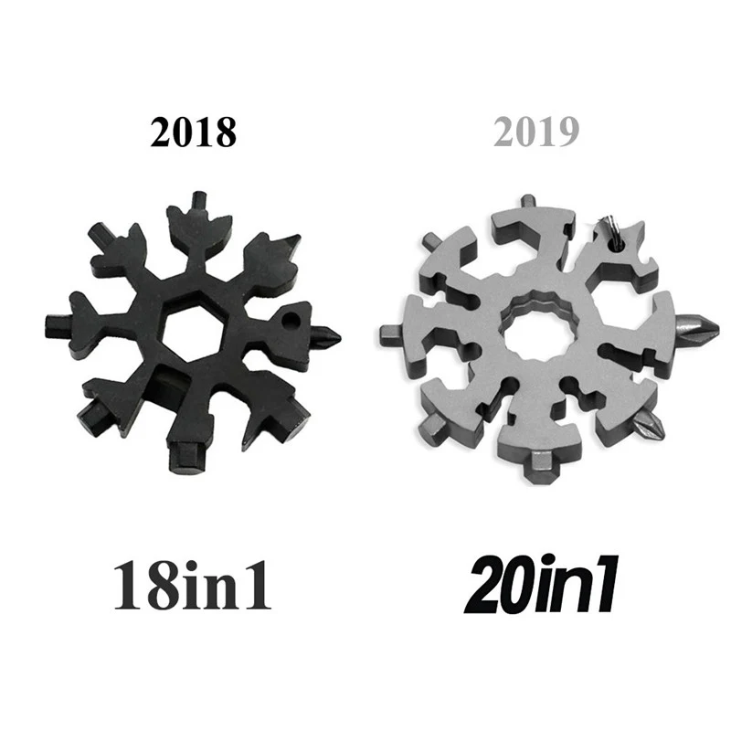 20 в 1 Мини из нержавеющей стали многофункциональный инструмент Снежинка ключ Отвертка открывалка для бутылок оборудование для кемпинга инструмент для выживания