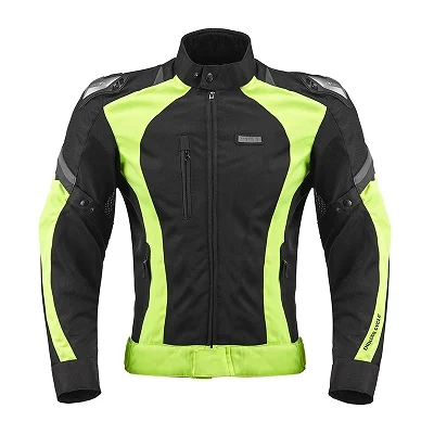 Нерв мужские мотокосы для мотокросса по бездорожью Jaqueta ткань Оксфорд водонепроницаемый мотоцикл езда гонки мото протектор куртка брюки - Цвет: Black green Jacket
