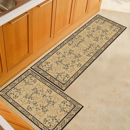 Carpet5 Забавные мультяшные кухонные коврики, моющийся полиэстер+ резина, противоскользящий длинный коврик для входной двери, коридора, ванной комнаты, коврики - Цвет: Carpet5