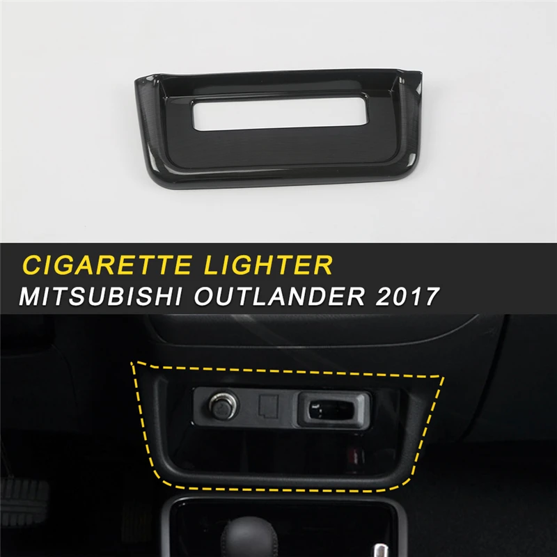 

Cigarette Lighter Panel Cover Trim Frame Sticker Interior Accessories for Mitsubishi Outlander 2017 Car Styling