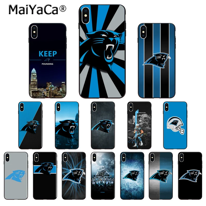 MaiYaCa Carolina Panthers TPU Soft Silicone Phone Case for iPhone X XS MAX 6 6S 7 7plus 8 8Plus 5 5S XR