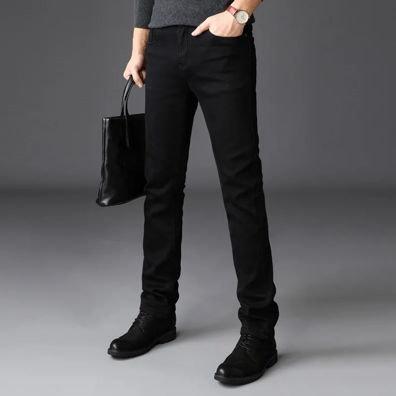 men's black straight leg jeans