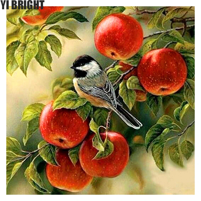 

5D DIY diamond embroidery spring birds in apple tree diamond painting cross Stitch full drill Rhinestone mosaic decoration