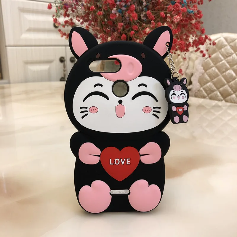 Для Xiaomi Redmi 6 6A 3d-силикон Love Cat мультяшный мягкий чехол для сотового телефона Xiaomi Redmi 6A 6 A 5,45 дюймов - Цвет: 1