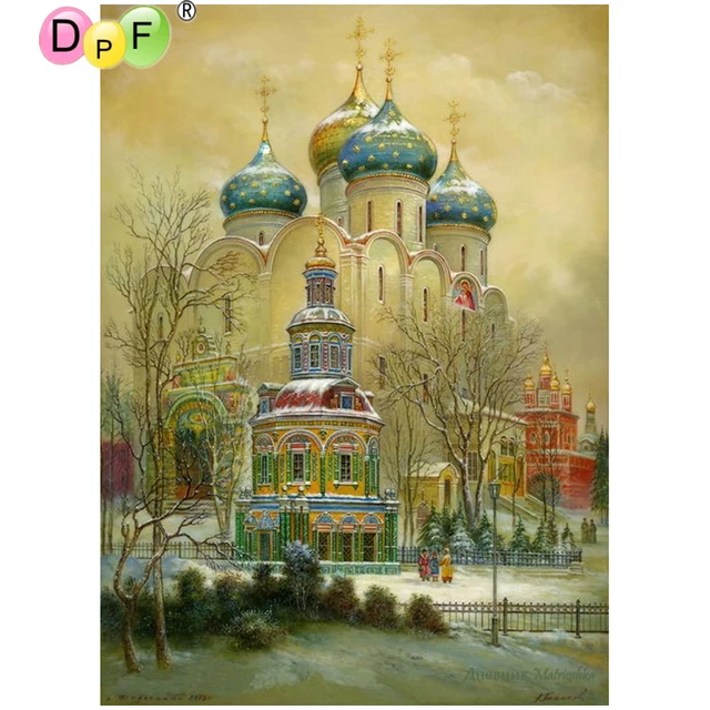 dpf diy india s castle 5d diamond painting cross stitch crafts 3d