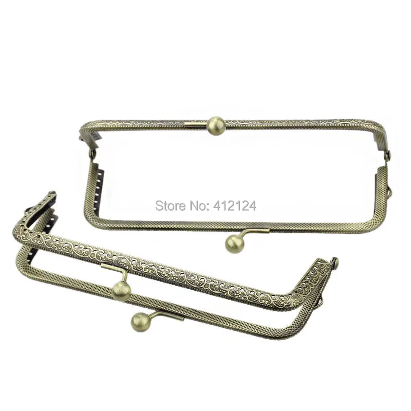 

10Pcs Metal Purse Bag Frame Kiss Clasp Lock Bronze Tone Handle Making Findings 15.5cmx7cm