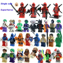 Super Heroes Deadpool X Men Suicide Squads Harley Quinn Batman Joker Figures Single Sale Legoinglys Building