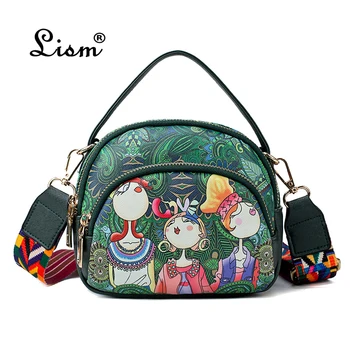 

New Forest Printing PU Ladies Tote Bags Women Designer Handbags High Quality Cartoon Small Shoulder Bag for Women Handbag