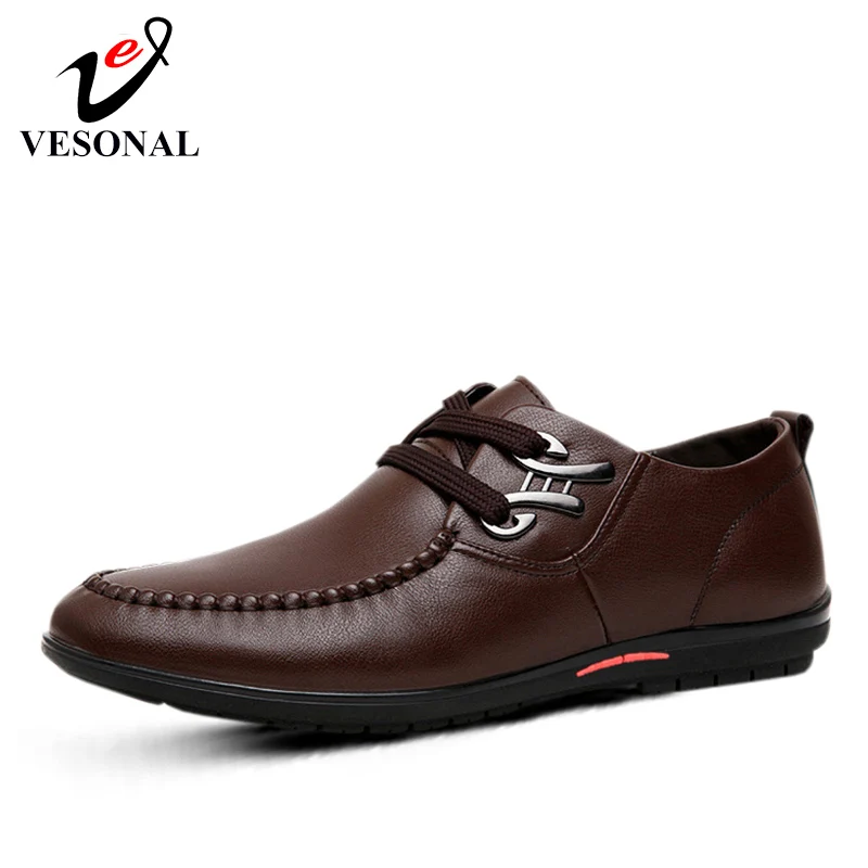 

VESONAL Brand 2019 Summer Comfortable New PU Leather Men Shoes Breathable Fashion Casual Sneakers breathable Hole Male Footwear