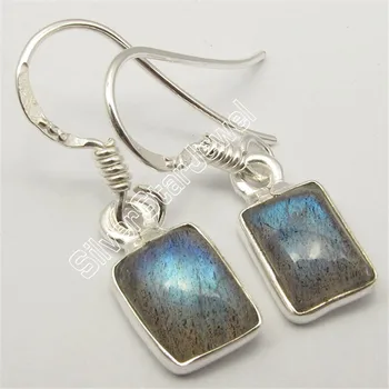 

Sterling Natural AMETHYSTSS LABRADORITE Beautiful Delicate Small Earrings 2.7CM Variation