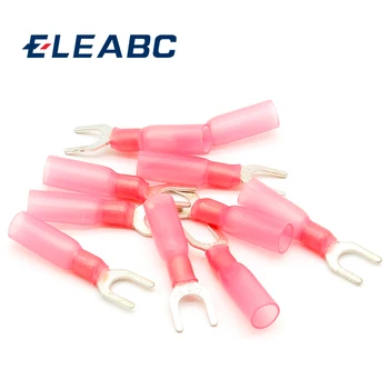 

50pcs SV1.25-5 Red Furcate Insulated Wiring Terminals Cable Wire Connector waterproof Thermal shrinkable terminal SV1.25-5 SV