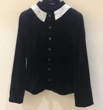 bomber jacket women black jacket lace brand 2017 vintage jacket women