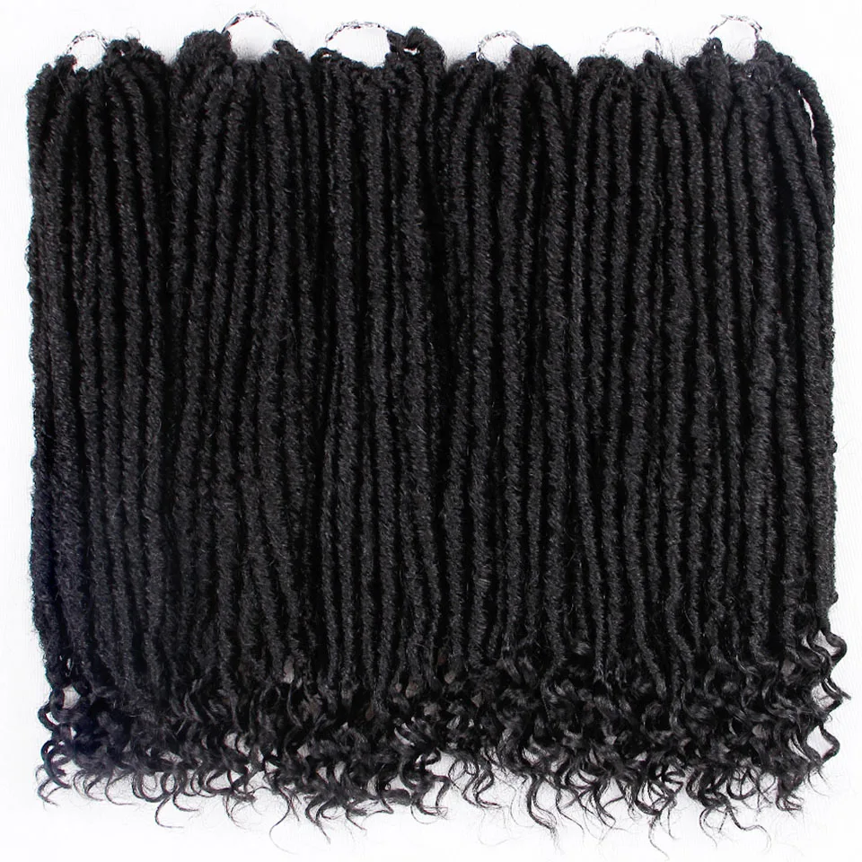 AISI HAIR Goddess Faux Locs DREAD, вязанные крючком волосы, косички, синтетические волосы для наращивания, 16 дюймов, мягкие натуральные 24 стойки/упаковка