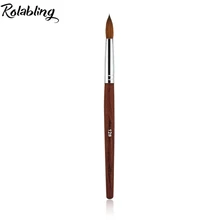 Rolabling 12# Nail Art brush 100% Kolinsky Sable Pen Red wood Brush for nail brush kolinsky nail brush for nail art