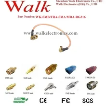 SMA Мужской SMB Женский кабель RG316, SMA SMB Кабель с г-образным штекером, SMA SMB кабель RG316