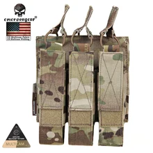 EMERSONGEAR US Multicam Genuine Fabric Airsoft Hunting Magazine Pouches Combat Modular Triple MAG Pouch For MP7
