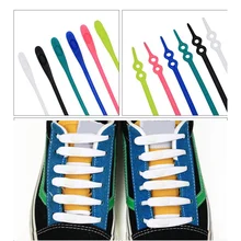 Горячая 14 шт./компл. ленивых без воротника кружева стрейч силиконовые шнурки спортивные кружевные Детские Взрослые шнурки