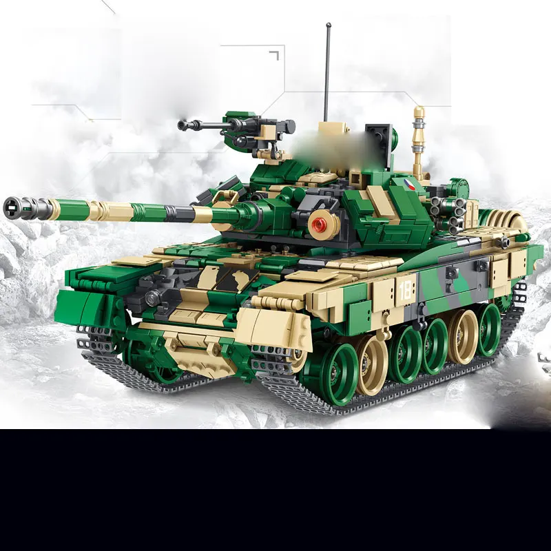 

Panlos 632005 Military Tank The T-90 Main Battle Tank Set Building Blocks Bricks Tanks Model Enlighten Kid Toys Christmas Gifts