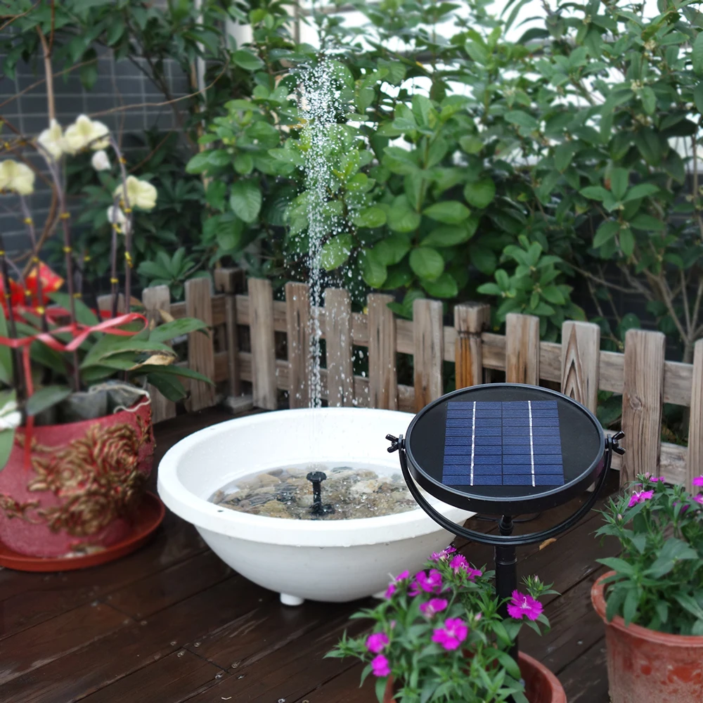 

9V 3W Solar Panel Solar Powered Fountain Submersible Brushless Water Pump Kit for Bird Bath Pond Pull 190L/H 170cm Lift