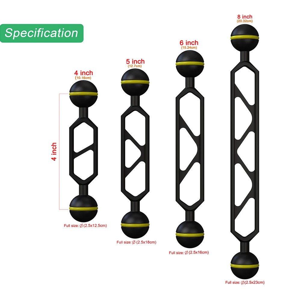 Essential Diving Photography Equipment Dual Ball Joint Arm Lighting System Combination Accessory Anlge Adjustable 