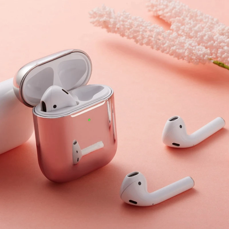 Luxury Protective Cover For Airpods 2 Anti-fingerprint Charging Box Shockproof Case For Apple Air Pods 2 Plating Earphone Cover Luxury Protective Cover For Airpods 2 Anti-fingerprint Charging Box Shockproof Case For Apple Air Pods 2 Plating Earphone Cover