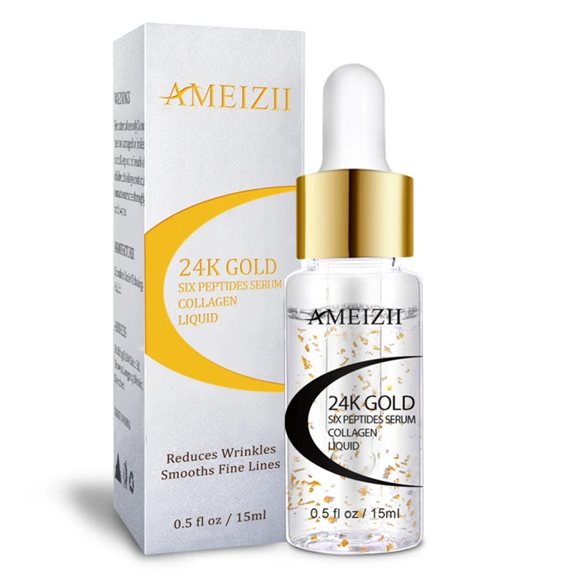 AMEIZII 24K Gold Six сыворотка с пептидами+ Сыворотка с гиалуроновой кислотой увлажняющий отбеливающий омолаживающий крем для ухода за кожей лица лечение акне - Вес нетто: 24K Gold