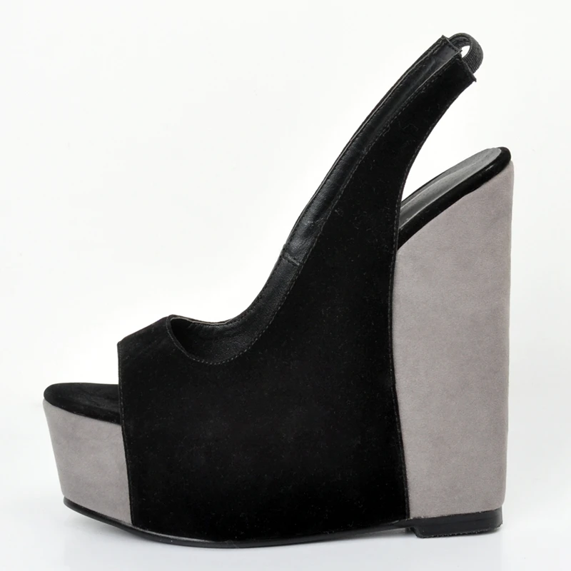 wedge peep toe slingback