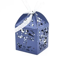 Высокие пользовательские детские подарки для душа Лазерная резка Магнолия принадлежности для украшения праздника коробка