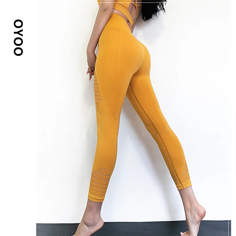 Oyoo Musim Panas Kuning Gym Legging 