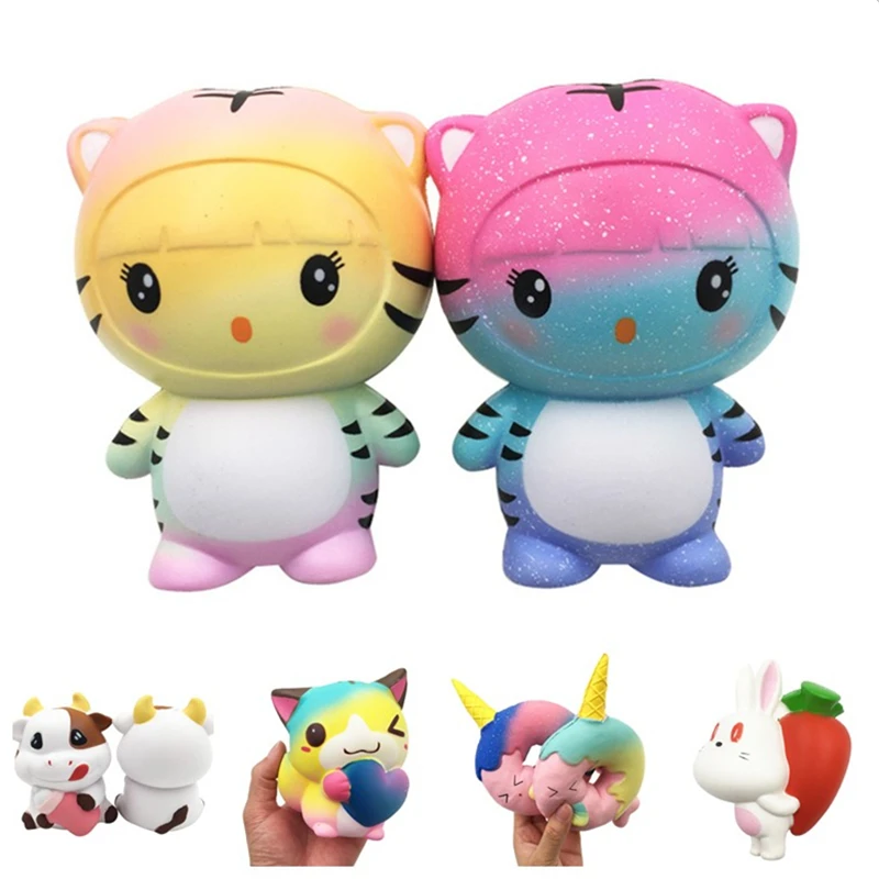 

New Cartoon Cat Squishy Toys Shape Slow Rebound Pu Simulation Animal Rising Anti Stress Reliever Toy Valentine's Day Gift