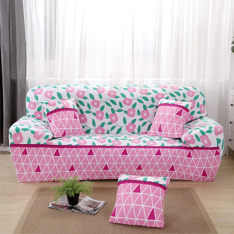 Casual Life Elastic Sofa Slip Covers Flower Printed Couch