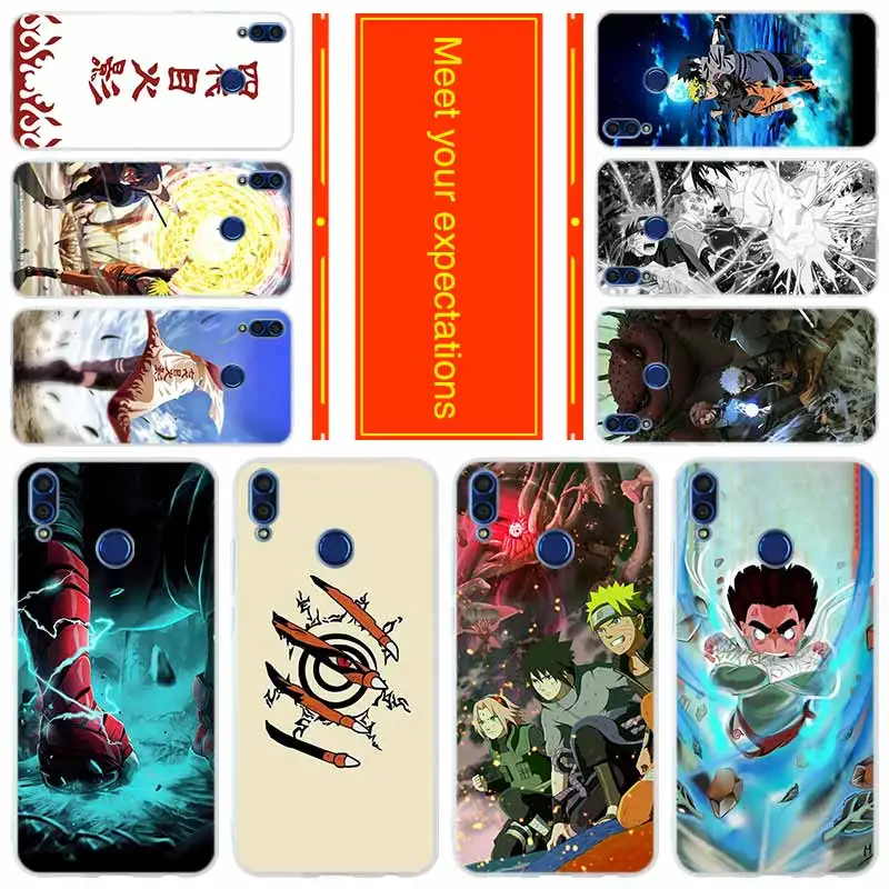 

Phone for HUAWEI Honor 10 9 i lite Cover Honor 8X a max 9lite 7 6 X 7a pro V20 Play Cover Case Naruto Uchiha Obito Originalblack
