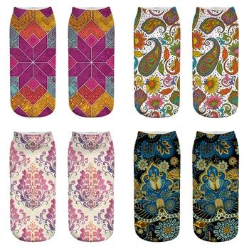 

RUNNING CHICK Vintage pattern polyester material 3d printing socks