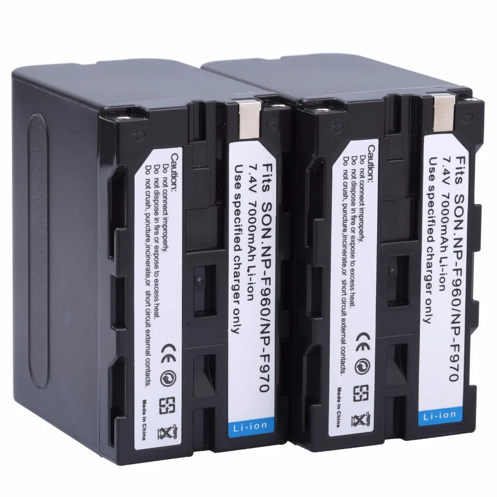Probty 2 шт. NP F970 F960 NPF960 батареи + USB ЖК зарядное устройство для Sony DCRVX2100 HDRFX1 HDRFX7 HD1000U HVRZ1U