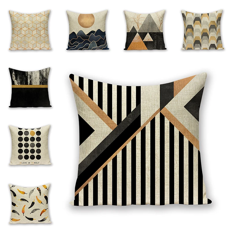 

Geometric Cushion Cover Circular pattern Print Decorative Pillow Case Art Car Seat Accessories Sofa Throw Pillow Case Home Decor