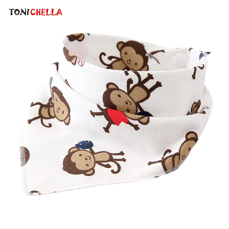 

3Pcs Baby Bibs Cotton Burp Cloths Bandana Accessories Double Layers Newborns Saliva Feeding Towel Cartoon Triangle Scarf CL5054