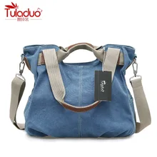 TULADUO 2017 Haute Qualité Toile Femmes Sacs à Bandoulière Grandes Dames Messenger Sacs Concepteur de Marque Vintage Femmes Bandoulière Sacs
