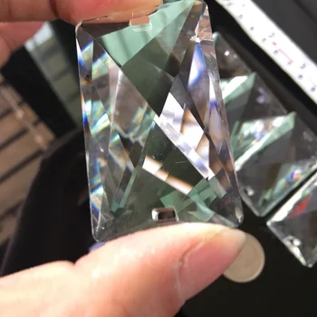 

CLEAR 50MM TEARDROP CHANDELIER CRYSTAL GLASS LAMP PRISMS PART Suncatcher DIY Spacer DIY Pendant Hanging