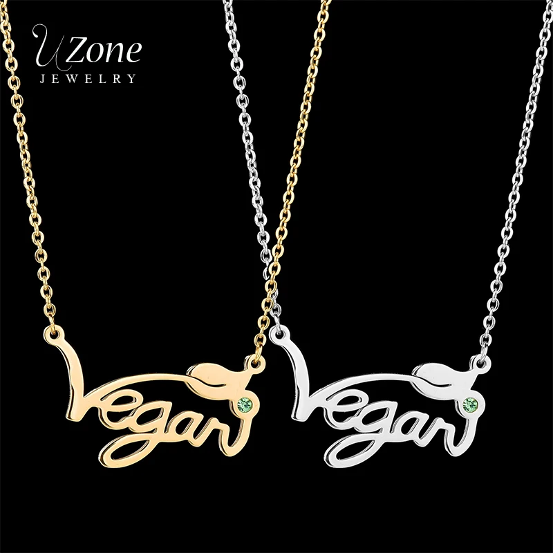 Buy UZone Vegetarian Jewelry Vegan Necklace Letters