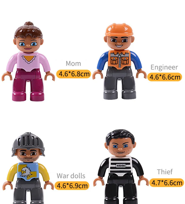 Duploed фигурки серии family Character Bricks совместимый бренд Duploe строительные блоки Развивающие игрушки для детей Подарки