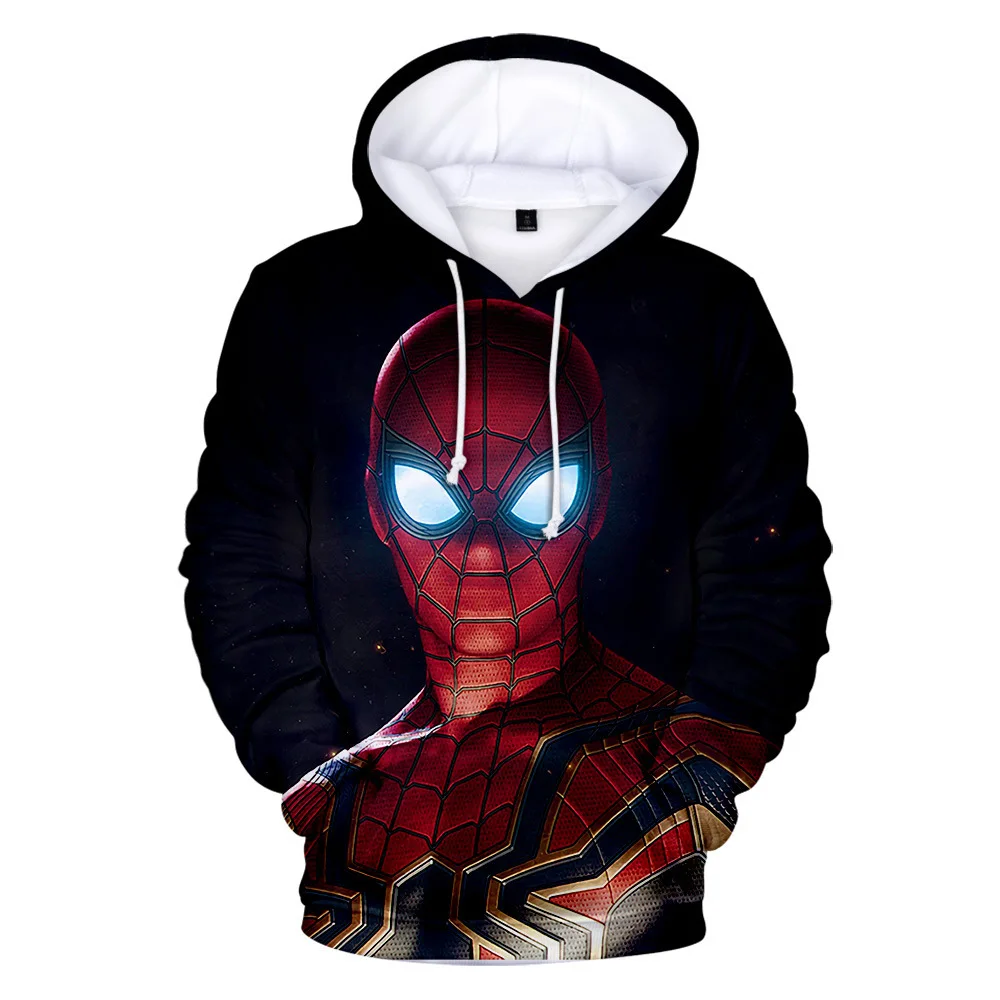 

The Avengers 3D Printed Spider Man Costume Hoodies Hooded Superhero Cosplay Sweatshirts Casual Tops Hip Hop Spiderman Harajuku