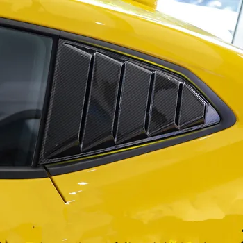 

Carbin Fibre Silver Black Rear Front Window Glass shutters Decorated Cover Frame For Chevrolet Camaro 2017 2018 ACA001