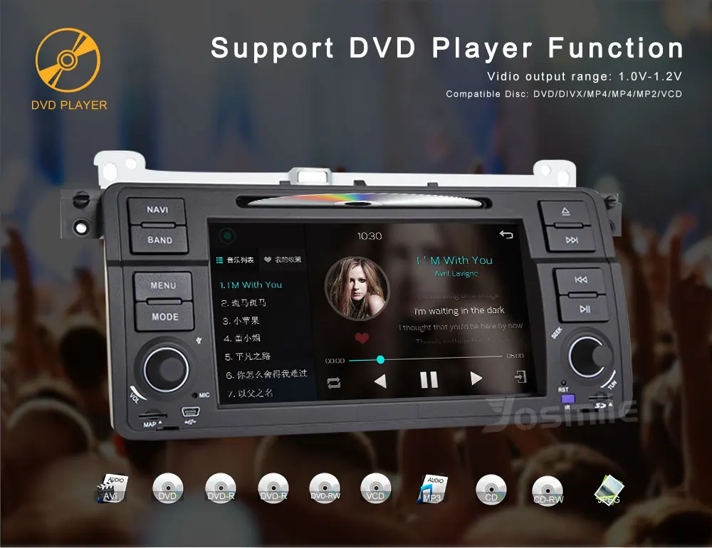 Cheap Josmile AutoRadio 1 Din Android 8.1 Car DVD Player For BMW E46 M3 Rover 75 Coupe 318/320/325/330/335 GPS Navigation 1998-2006 4G 9