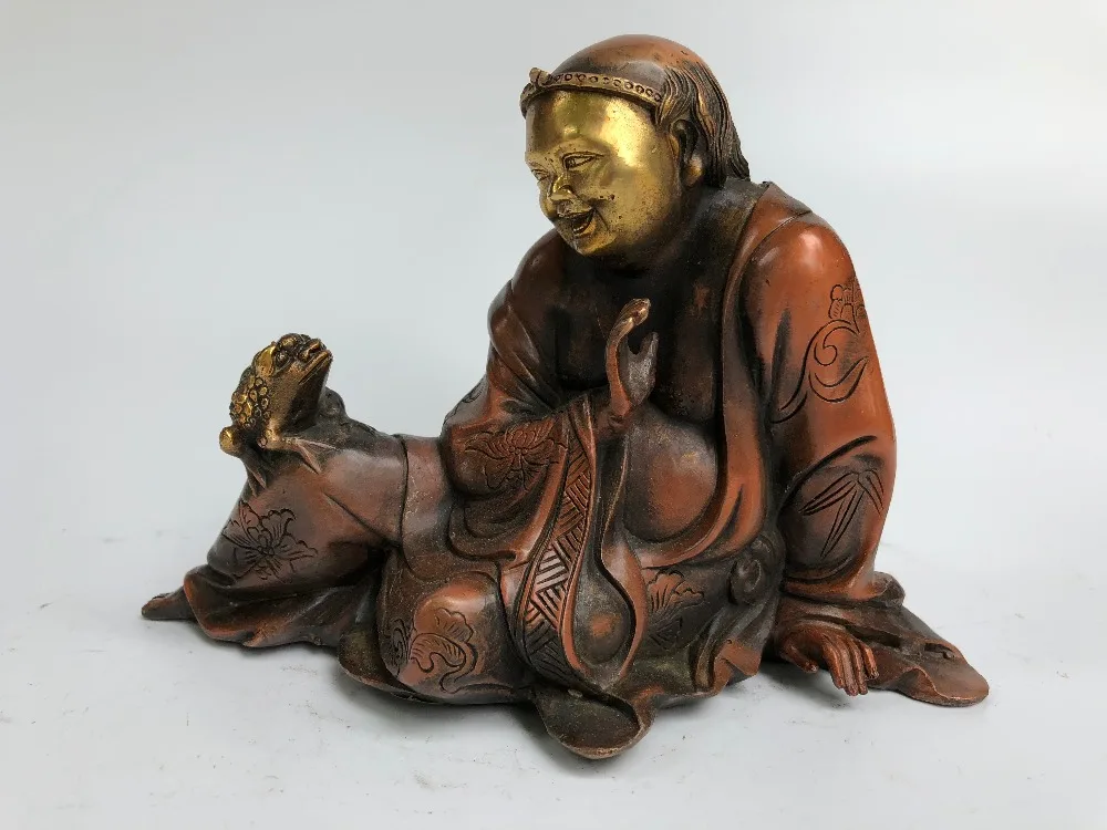 

Pure copper frog and people decoration home decoration crafts