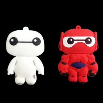 

New Cute Baymax USB Flash Drive 512GB 128GB Pen Drive 64GB Mini USB Memory Stick Flash Card Big Hero 6 Pendrive 1TB Gift 3.0