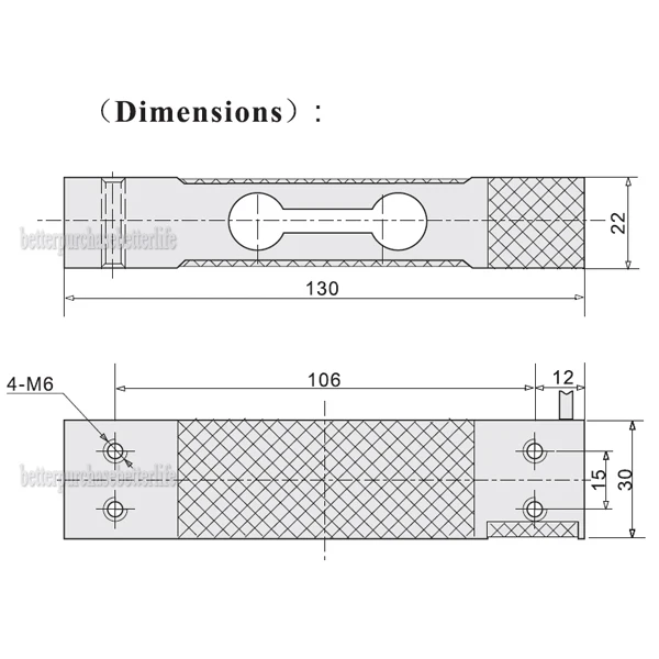 Electronic Weighing Scales Load Cell Sensor,0-120kg Parallel Beam Load Cell