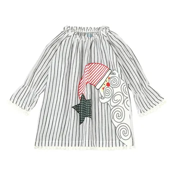 

Christmas Clothes Girl Clothes Girls Dress Toddler Baby Kids Girls Santa Printed Striped Long Sleeve Princess Dress