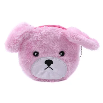 

New Plush Dogs Lady Girl's Gift Coin Purse Hand Small Coin Wallet Pouch Key Chain Pendant Coin Bag