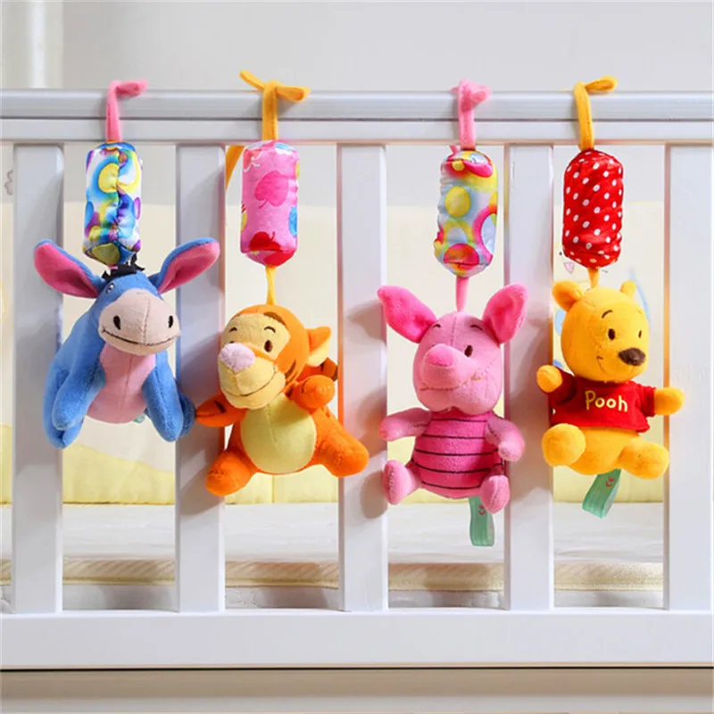 

1 pcs Baby Rattles Newborn toys baby stroller toy Winnie cartoon baby bed rattle bebe baby plush toys